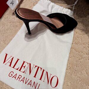 Valentino Satin Slide Heels